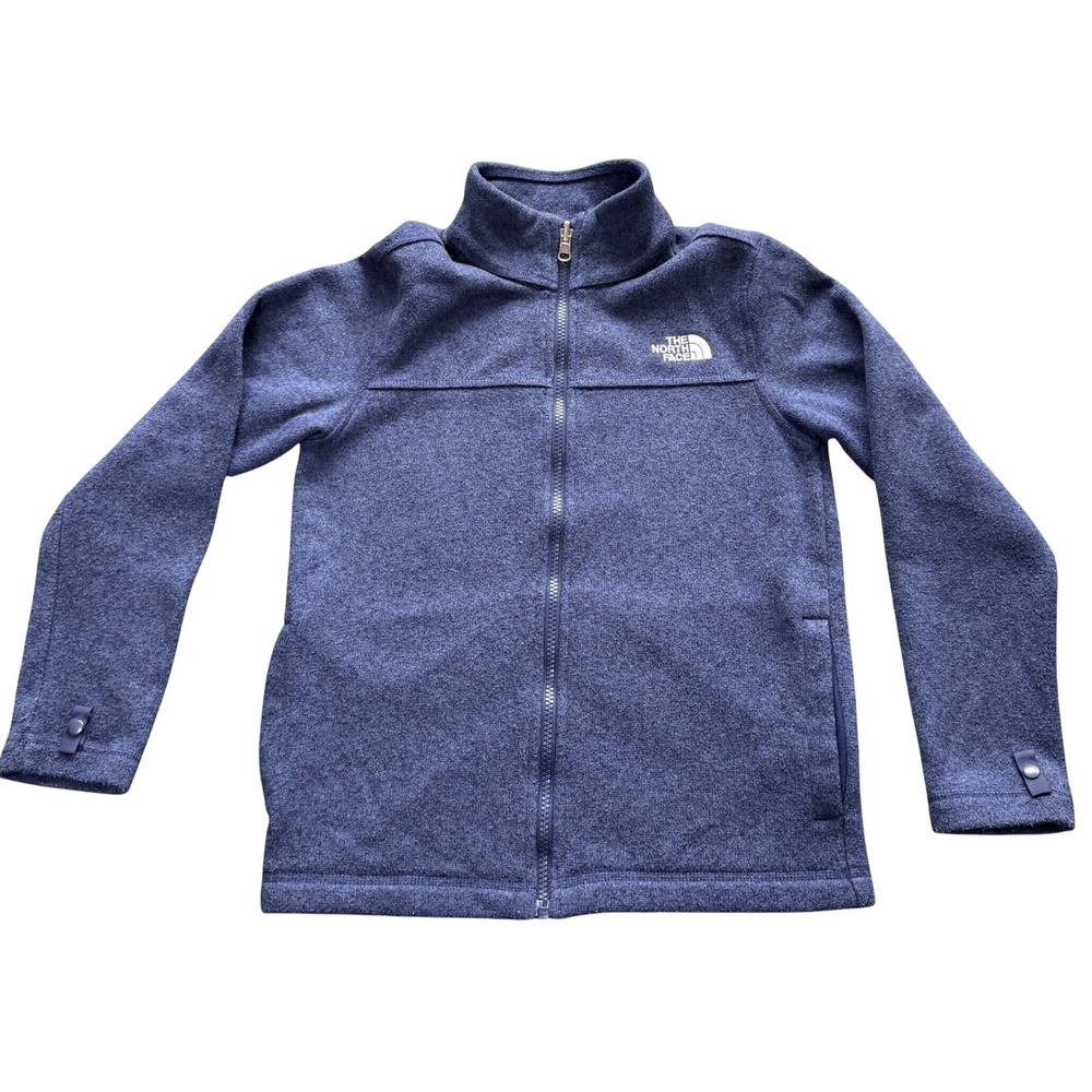 The North Face Boys M 10/12 Blue Full Zip Fleece Jacket Interchangeable